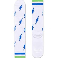 Happy Socks - Skarpety Athletic Flash. Białe skarpetki męskie Happy Socks, bez wzorów. Za 47,90 zł.