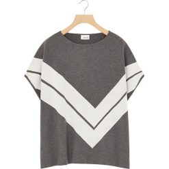 Sweter w kolorze szarym. Szare bez kategorii marki Rodier, w paski, z wełny, klasyczne, z okrągłym kołnierzem. W wyprzedaży za 227,95 zł.