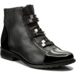Botki damskie lity: Botki EKSBUT - 67-4716-155/121-1G Czarny Licowa