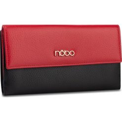 Duży Portfel Damski NOBO - NPUR-LI0010-CM20 Czarny Z Czerwonym. Czerwone portfele damskie Nobo, ze skóry. W wyprzedaży za 159,00 zł.