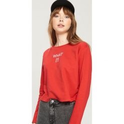 Bluzki damskie: Bluzka cropped - Czerwony