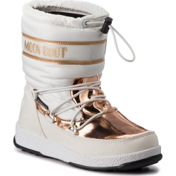 Śniegowce MOON BOOT - W.E. Jr Girl Soft Wp 34051700002 White. Białe śniegowce damskie marki Moon Boot, bez zapięcia. W wyprzedaży za 269,00 zł.