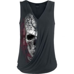 Alchemy England Devil Skull Pact Top damski czarny. Czarne topy damskie marki Alchemy England, xl, z nadrukiem. Za 144,90 zł.