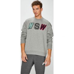 Nike Sportswear - Bluza. Szare bluzy męskie marki Nike Sportswear, s, z nadrukiem, z bawełny, bez kaptura. W wyprzedaży za 229,90 zł.