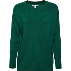 Sweter w kolorze ciemnozielonym. Zielone swetry damskie Esprit, s, bez wzorów, bez rękawów, bez kaptura. W wyprzedaży za 109,95 zł.