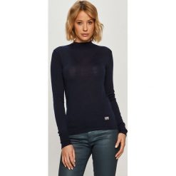 G-Star Raw - Sweter wełniany. Niebieskie swetry damskie G-Star RAW, s, bez wzorów, z wełny, retro, z długim rękawem, długie, bez kaptura. Za 469,90 zł.