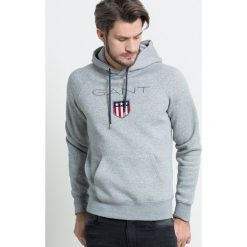 Gant - Bluza. Białe bluzy męskie GANT, xl, z aplikacjami, z bawełny, z kapturem, bez rękawów, z kapturem. W wyprzedaży za 339,90 zł.