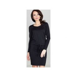 Sukienka K334 Czarny. Czarne sukienki damskie Lenitif, s, bez wzorów, z wiskozy, bez kołnierzyka, bez rękawów, długie, midi. Za 129,00 zł.