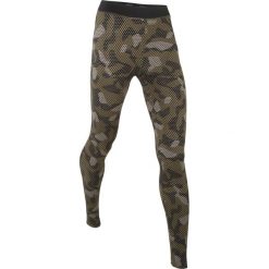 Legginsy sportowe, długie, LEVEL 2 bonprix ciemnooliwkowy wzorzysty. Zielone legginsy damskie do fitnessu marki bonprix, w paski. Za 59,99 zł.