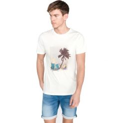 Jack & Jones Horizons Koszulka Biały. Białe podkoszulki męskie xl, z nadrukiem, z bawełny, krótkie. Za 57,95 zł.