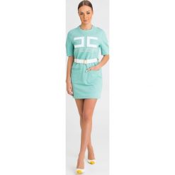 SUKIENKA elisabetta franchi. Zielone sukienki damskie Elisabetta Franchi, na co dzień, w paski, z bawełny, z okrągłym kołnierzem, z krótkim rękawem, krótkie, mini, proste. Za 1609,00 zł.