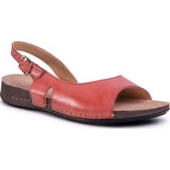 Sandały GO SOFT - WI21-CORSA-01 Red. Czerwone klapki damskie GO SOFT, bez wzorów, ze skóry, bez obcasa. Za 99,99 zł.