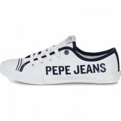 Pepe Jeans tenisówki damskie Gegy Branding PLS30954 38 białe. Białe trampki i tenisówki damskie Pepe Jeans, bez wzorów, z jeansu, bez zapięcia. Za 219,00 zł.