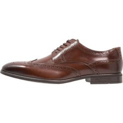 Zign Eleganckie buty cognac. Brązowe buty wizytowe męskie Zign, z materiału, na sznurówki. Za 379,00 zł.