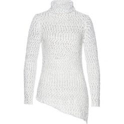 Swetry damskie: Sweter bonprix biel wełny - srebrny