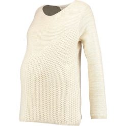Swetry klasyczne damskie: Pomkin LINDA Sweter off white glitter
