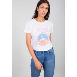 Koszulka Alpha Industries Mission To Mars 126069-09 - biały. Białe koszulki damskie xl. Za 126,99 zł.