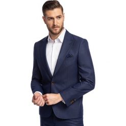 Marynarka CESARE GGGS900317. Niebieskie marynarki męskie Giacomo Conti, m, bez wzorów, klasyczne. Za 649,00 zł.