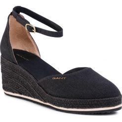 Espadryle GANT - Wedgeville 20529391 Black G00. Czarne espadryle damskie GANT, bez wzorów, z tworzywa sztucznego, bez obcasa, na obcasie. Za 339,00 zł.