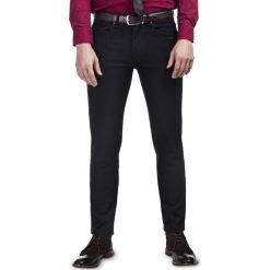 Spodnie FEDERICO 16-03T slim. Czarne spodnie męskie Giacomo Conti, na co dzień, m, bez wzorów, z elastanu. Za 199,00 zł.