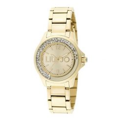 Zegarek "LJW-TLJ587" w kolorze złotym. Żółte, analogowe zegarki damskie Liu Jo, Guess, złote. W wyprzedaży za 319,95 zł.