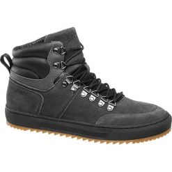 Zimowe buty męskie MEXX popielate. Szare buty zimowe sportowe męskie Mexx, na zimę, ze skóry, na sznurówki. Za 319,90 zł.