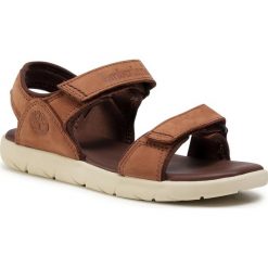 Sandały TIMBERLAND - Nubble Sandal Lthr 2 Str TB0A1RAHA20 Medium Brown Nubuck. Pomarańczowe sandały chłopięce Timberland, ze skóry ekologicznej, bez zapięcia. Za 299,00 zł.