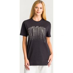 T-SHIRT LEESMITH JOHN RICHMOND. Czarne t-shirty damskie John Richmond, xs, z aplikacjami, z bawełny, z okrągłym kołnierzem. Za 311,40 zł.