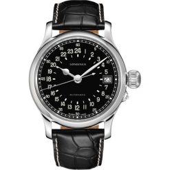 LONGINES HERITAGE L2.751.4.53.4. Czarne zegarki męskie LONGINES, ze stali. Za 11660,00 zł.