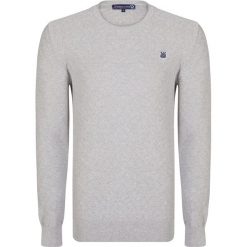 Sweter w kolorze szarym. Szare swetry męskie Giorgio di Mare, s, z haftami, z bawełny, z okrągłym kołnierzem, bez kaptura. W wyprzedaży za 128,95 zł.