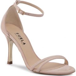 Sandały FURLA - Code 1049890 S YC49 C10 Dalia f. Brązowe klapki damskie Furla, bez wzorów, z zamszu, bez obcasa, na obcasie. Za 1079,00 zł.