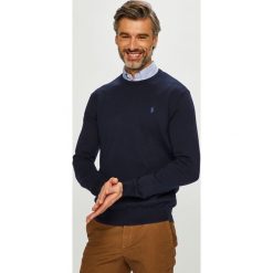 Polo Ralph Lauren - Sweter. Niebieskie swetry klasyczne męskie marki Polo Ralph Lauren, s, z bawełny, z okrągłym kołnierzem. Za 639,90 zł.