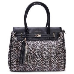 L'Atelier du Sac Torebka Audrey 9141 czarna z pashmina. Czarne torebki klasyczne damskie L'Atelier du Sac, bez wzorów, eleganckie, bez dodatków. Za 469,00 zł.