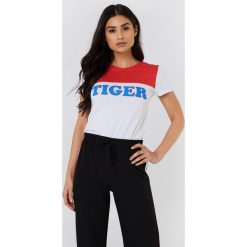 T-shirty damskie: Colourful Rebel T-shirt Tiger Basic – White
