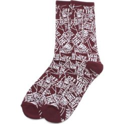 Vans Skarpetki Czerwony. Czerwone skarpetki męskie Vans, bez wzorów, z elastanu. Za 42,95 zł.