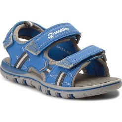 Sandały WALKY - CP75-17320 Niebieski. Niebieskie sandały chłopięce Walky, ze skóry ekologicznej, bez zapięcia. Za 69,99 zł.