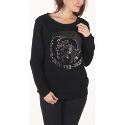 Diesel F-Dial-New Bluza Czarny. Czarne bluzy damskie Diesel, s, z nadrukiem, z bawełny, bez rękawów, bez kaptura. Za 567,95 zł.