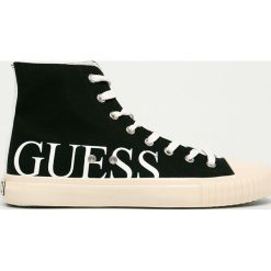 Guess Jeans - Trampki. Szare trampki męskie Guess Jeans, z aplikacjami, z jeansu, na sznurówki. Za 379,90 zł.