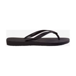 Havaianas Top Japonki Czarny. Czarne klapki damskie Havaianas, w paski, z materiału, bez obcasa. Za 80,95 zł.