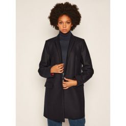 Płaszcz przejściowy TOMMY HILFIGER WW0WW28620. Niebieskie płaszcze damskie TOMMY HILFIGER, bez wzorów. Za 1299,00 zł.