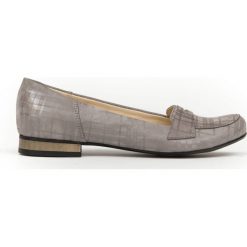 Balerinki lordsy w kratkę - skóra naturalna - model 025 - kolor szara kratka. Szare baleriny damskie Zapato, w kratkę, z jeansu, eleganckie, na niskim obcasie, na obcasie. Za 299,00 zł.