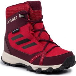 Buty adidas - Terrex Snow Cp Cw K G26588 Actmar/Cblack/Maroon. Czerwone kozaki dziewczęce Adidas, bez wzorów, ze skóry ekologicznej, na niskim obcasie. W wyprzedaży za 269,00 zł.