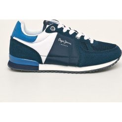 Pepe Jeans - Buty dziecięce Sydney Basic. Niebieskie trampki chłopięce Pepe Jeans, bez wzorów, z jeansu, sportowe, na sznurówki. Za 219,90 zł.