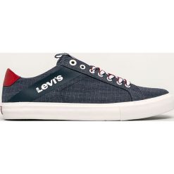 Levi's - Trampki. Niebieskie trampki męskie Levi's®, bez wzorów, z gumy, na sznurówki. Za 259,90 zł.