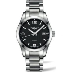 LONGINES CONQUEST CLASSIC L2.785.4.56.6. Czarne zegarki męskie marki LONGINES, ze stali. Za 7280,00 zł.