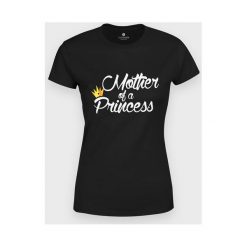 Koszulka damska Mother of Princess. Koszulki damskie MegaKoszulki, m, bez wzorów, z bawełny, z podwójnym kołnierzykiem. Za 54,90 zł.