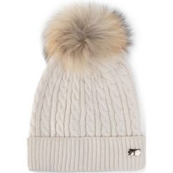 Czapka WITTCHEN - 89-HF-013-8 Biały. Białe czapki damskie Wittchen, bez wzorów, ze skóry. W wyprzedaży za 139,00 zł.