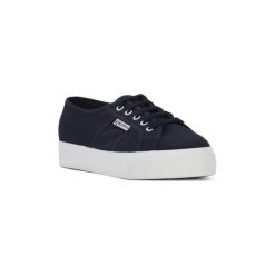 Buty Superga F43 COTONE. Niebieskie trampki i tenisówki damskie Superga, bez wzorów, bez zapięcia. Za 230,48 zł.