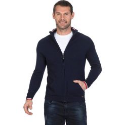 Kardigan "Putt" w kolorze granatowym. Niebieskie kardigany męskie Sir Raymond Tailor, s, ze stójką. W wyprzedaży za 217,95 zł.