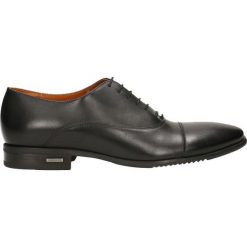 Półbuty IGOR. Czarne buty wizytowe męskie Gino Rossi, ze skóry, na sznurówki. Za 249,90 zł.